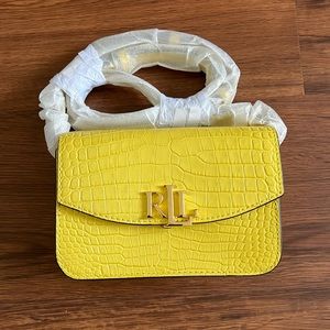 Ralph Lauren Croc-Embossed Convertible Belt Bag